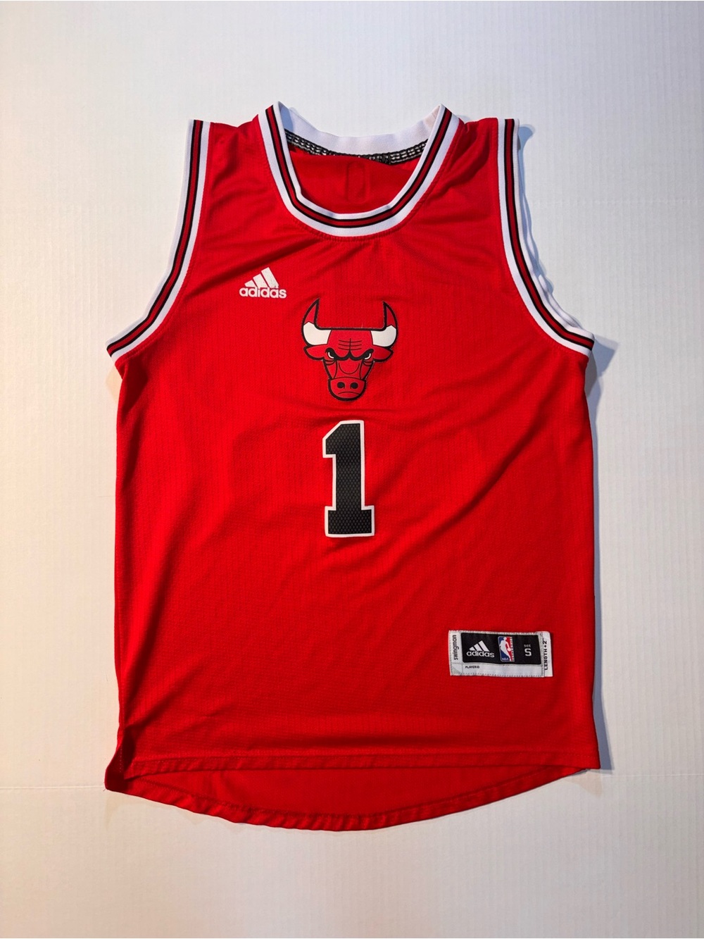 Adidas Chicago Bulls Derrick Rose #1 Swingman NBA Basketball Jersey Red Mens S